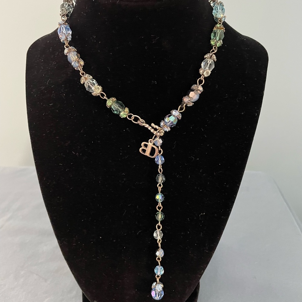 Blair Delmonico blue and green crystal necklace